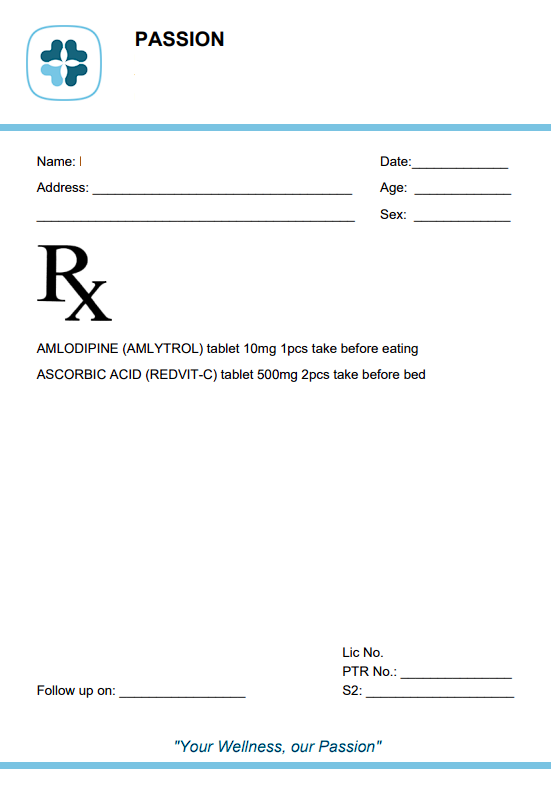 Printable Prescription